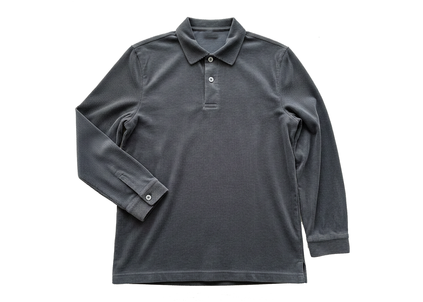 Corduroy Long-sleeve Polo